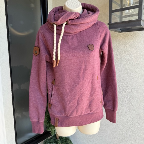 NAKETANO Brave New World Darth VIII Bordeaux Hoodie Ultra Slim Fit - Picture 1 of 9